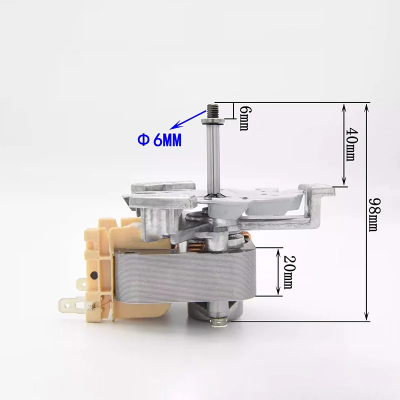 220V 42w 2000RPM 6120 Drying Box Motor for Constant Temperature Oven Fan Motor High Temperature Material Axis length 40mm