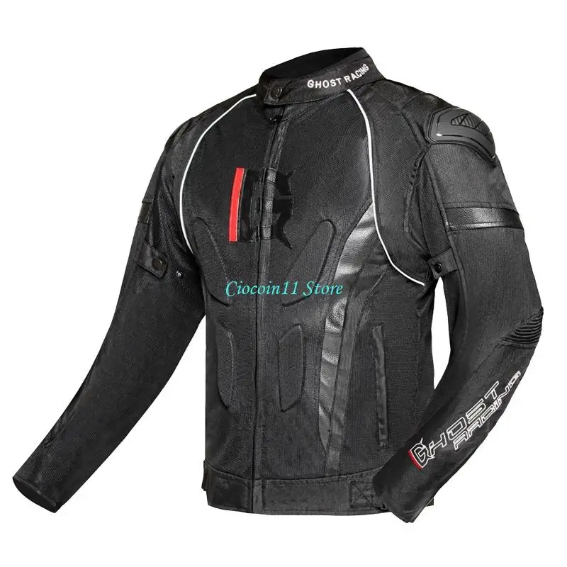 Y1UB Breathable Mesh Motorcycle for Jacket for Men Dual for Protection with Wat