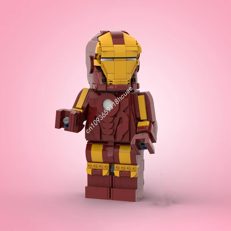 789 個 MOC アイアンヒーローアップスケールミニフィギュアビルディングブロックティーンエイジャークリスマスおもちゃギフト大人コレクター子供のモデル