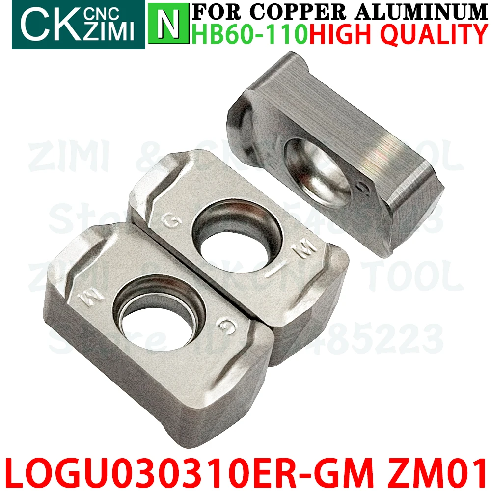 LOGU030310ER-GM ZM01 LOGU 030310 ER GM Carbide Inserts Fast Feed Milling Inserts Tools CNC Mechanical Metal Lathe Milling Tools