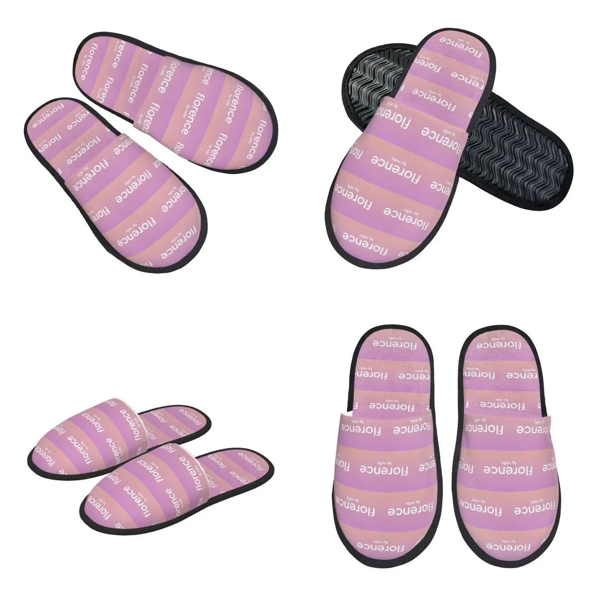 Custom Florence By Mills Slippers Memory Foam Warm Soft Women House Slipper Bedroom Fluffy Shoes