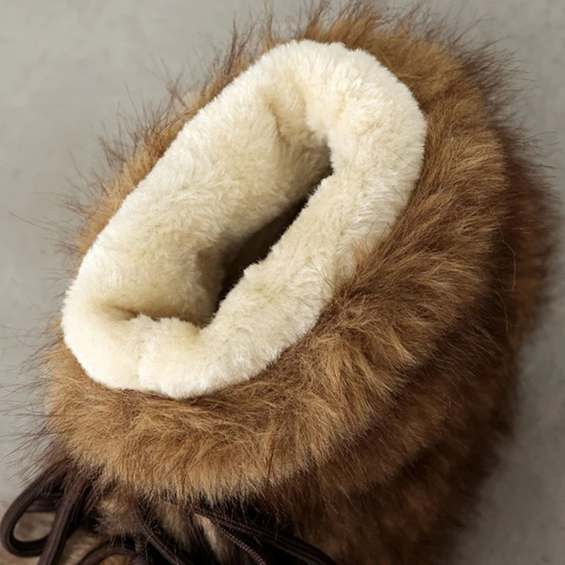 Women's Real Leather Snow Boots – Winter Flats Size 34-40