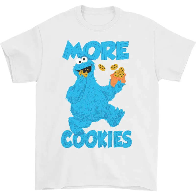 Fit Summer 1969 Sesame Street American Classic Cartoon Retro Men and Women Style Loose and Trendy Cotton Short-sleeved T-shirts