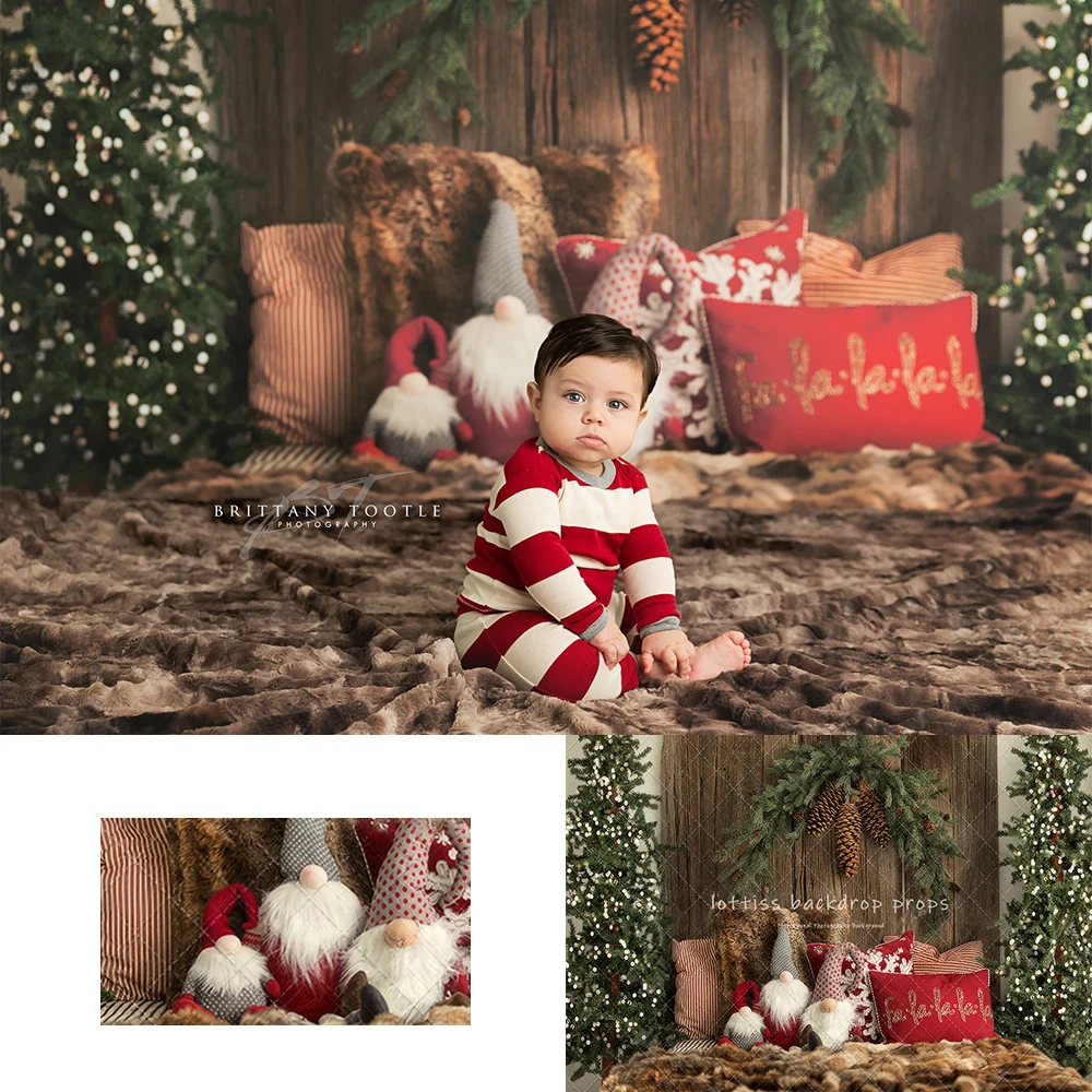 

Рождественский гном изголовье кровати тематические фоны для детей и взрослых фотографии детей декор для фотосессии зимние рождественские фоны для спальни