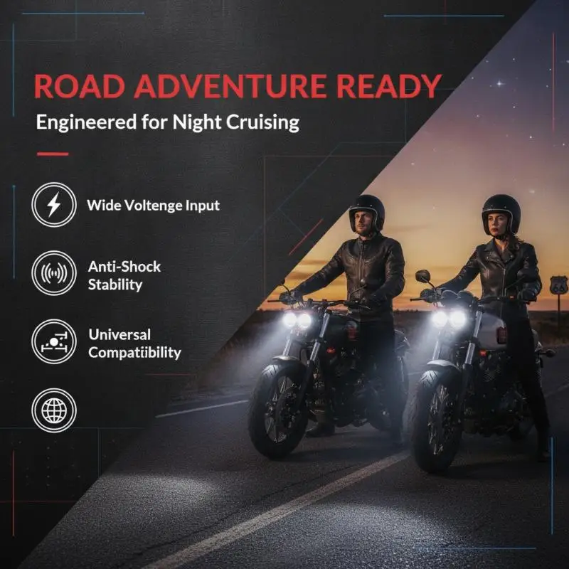 1Pcs Fog Lights 12-80V H4 LED Moto BA20D 1200LM LED Motorcycle Headlight Bulbs CSP Yellow White Hi Lo Lamp Scooter Accessories
