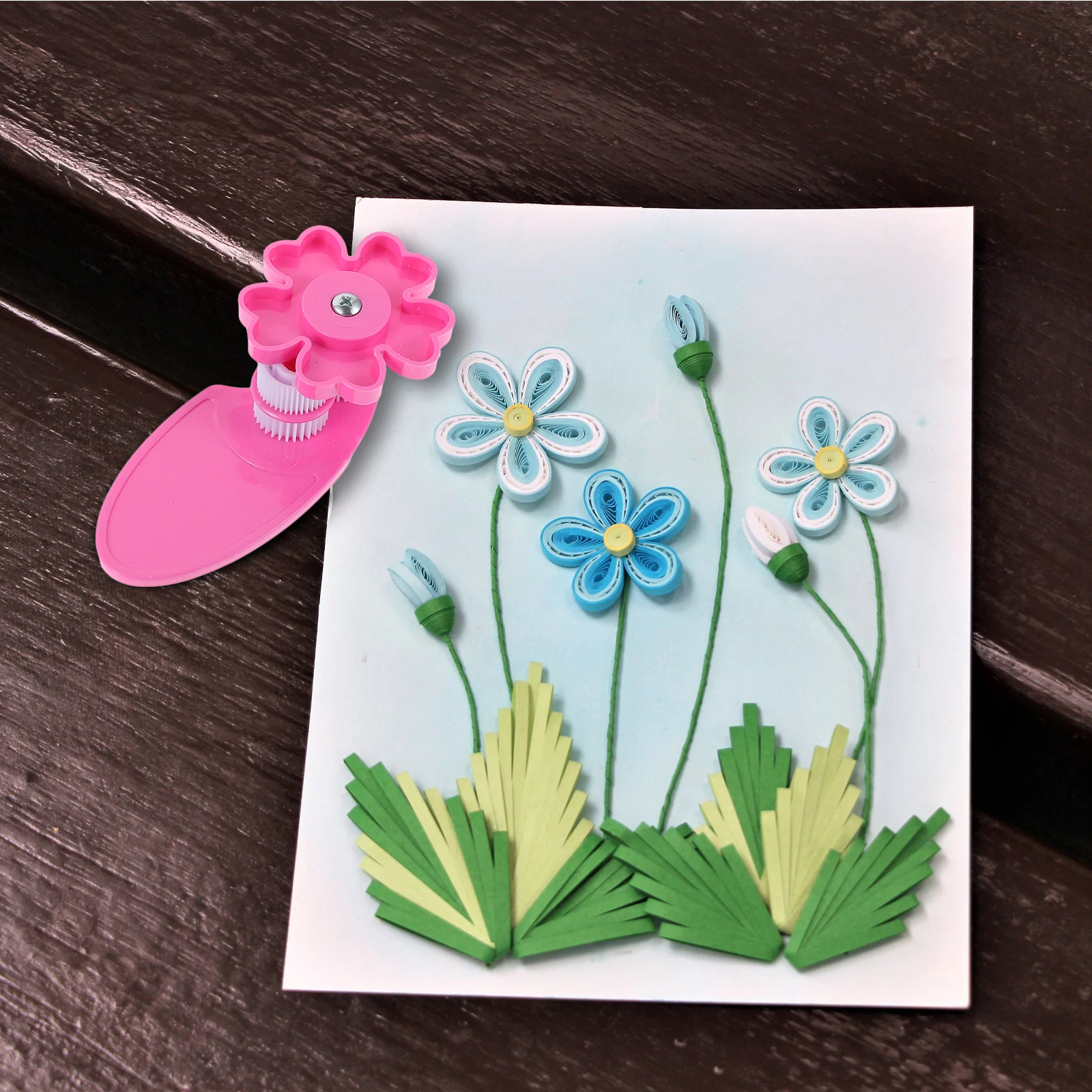 

2pcs Paper Quilling Tools Premium Plastic Durable Lightweight Portable DIY Crimper Machine Wave Shape Concave Convex Effect