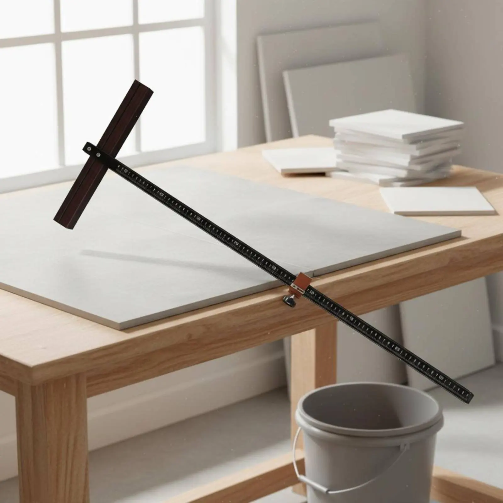 

2-in-1 Glass Tile Cutter Easy to Use T-Type Glass Cutter for Construction