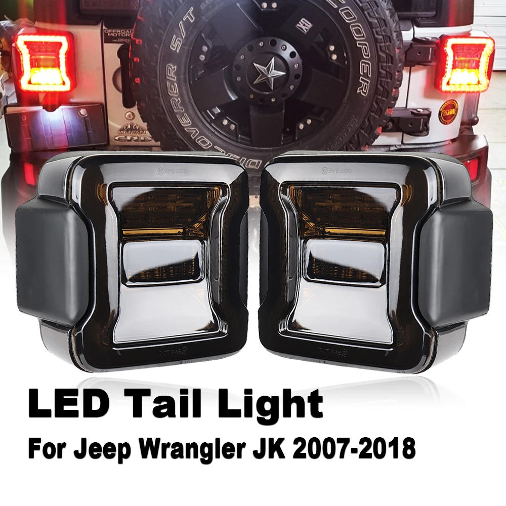 Światło tylne LED dla Jeep Wrangler JK 2007-2018 montaż tylnych świateł tylne światła hamulca światło cofania światła do jazdy dziennej