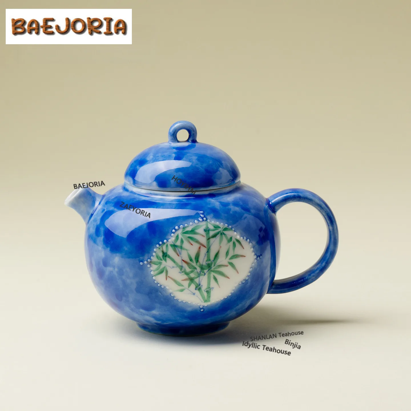 

Чайник для заваривания чая ручной росписи из зеленого бамбука, 130 мл, с отверстием для заварки, для чайной церемонии Кунг-фу, роскошный, ручной работы