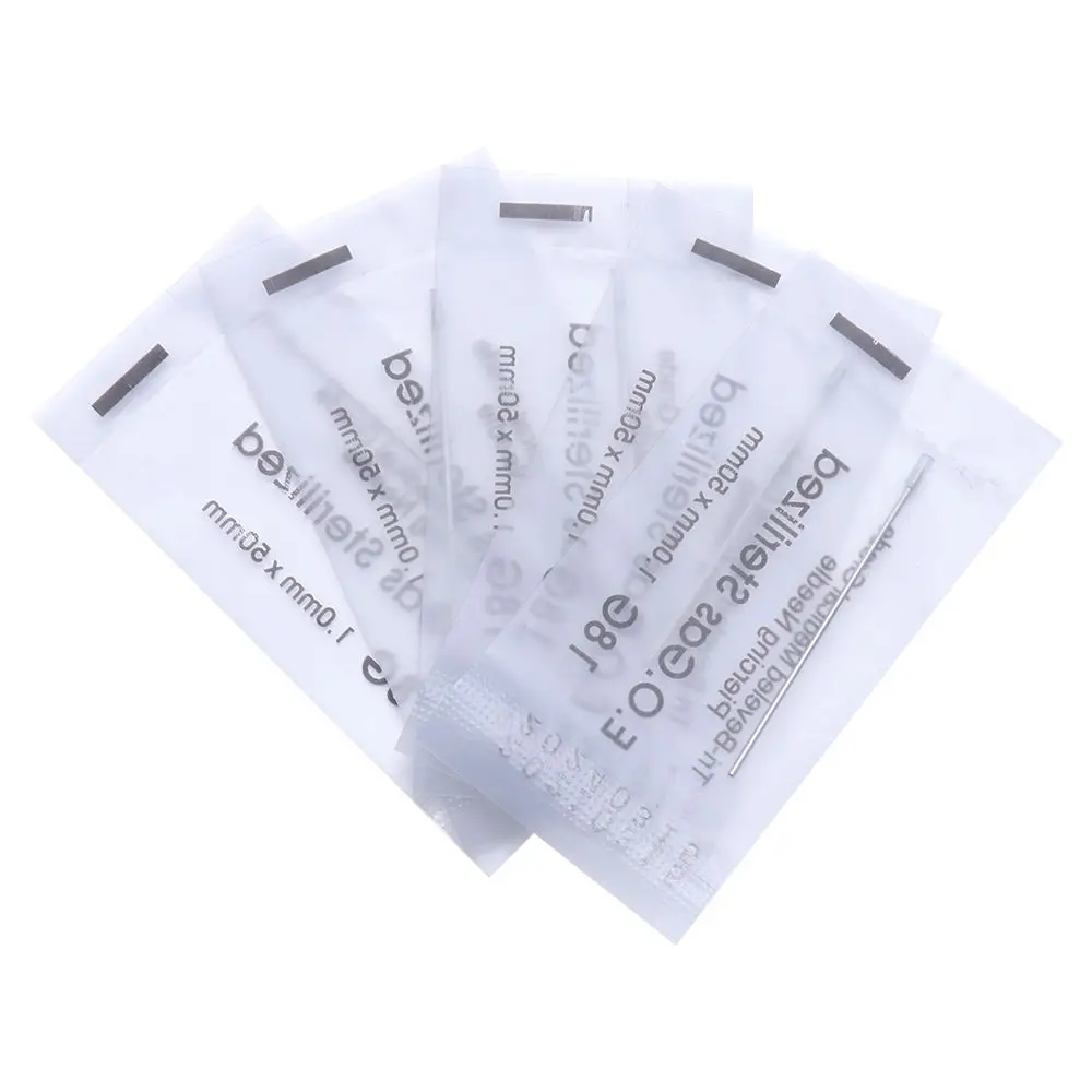 5PCS Fashion 316 Stainless Steel Nipple Body Piercing Needles Jewelry Accessories Puncture Needle Navel Stud