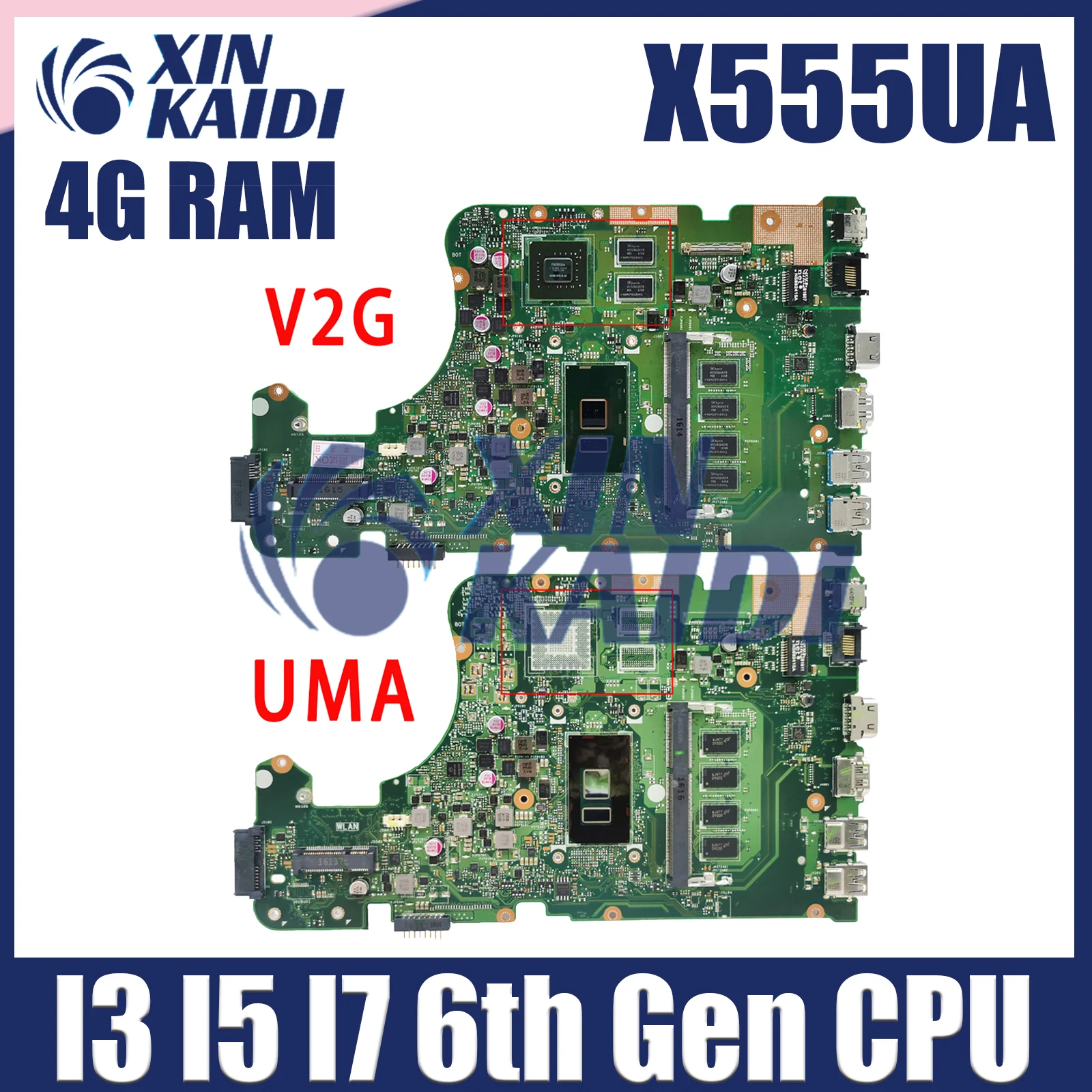 Laptop Motherboard For ASUS X555UJ X555UF X555UA X555UB A555UJ A555UA A555UB F555UA F555UB F555UJ K555UJ K555UB K555UA DX992U