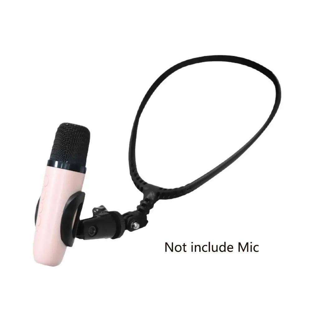 Support de microphone réglable pour le cou, stable, facile à installer, support de microphone suspendu, pratique, professionnel, pour le chant