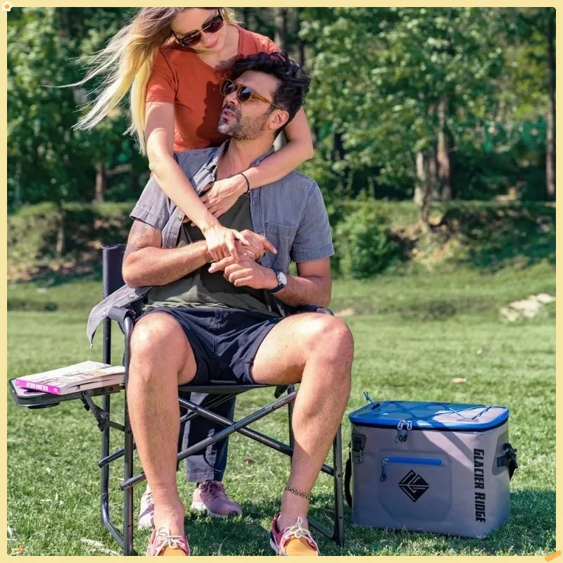 كراسي مدير، قابلة للطي، سبائك الصلب، أزرق/رمادي