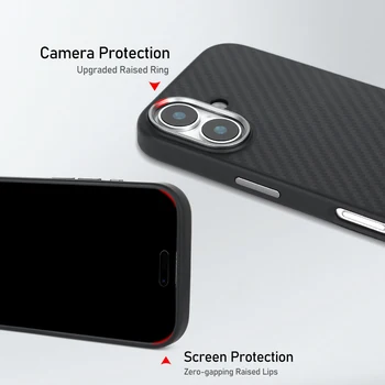 Magnetic Case For iPhone 16 16 Pro Max 16 Plus Case Carbon Fiber Lens Protection Aramid Fiber Cover For iPhone 16 Pro