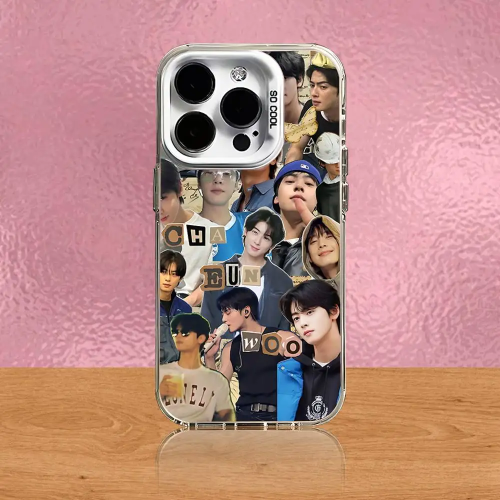 C-Cha E-Eun W-Woo Phone Case For iPhone 16,15,14,13,12,11,Pro,Max,Plus,Mini,SE White Candy Matte Shockproof Cover