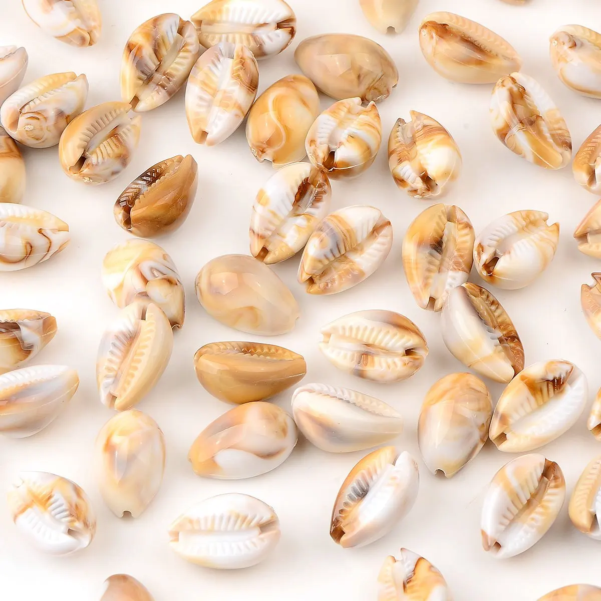 30/60pcs Cowrie Shell Shaped Acrylic Beads 13*20mm Loose Spacer Beads For Bracelet Jewelry DIY Craft Making