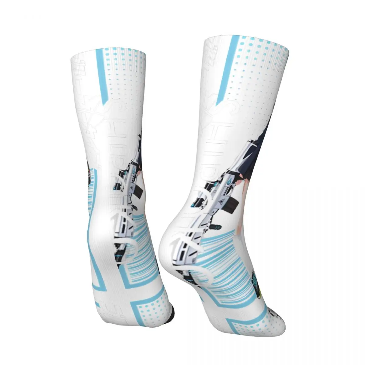 Retro Blue Archive SHIROKO Character Portrait Men's compression Socks Unisex Blue Archive Street Style Pattern Sock