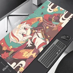 Mouse Pad Genshin Impact Large Gamer Mousepad Keyboard Mat XXXL Mouse Mats Anime 31.4x11.8in Rubber Desk Pad Kaedehara Kazuha