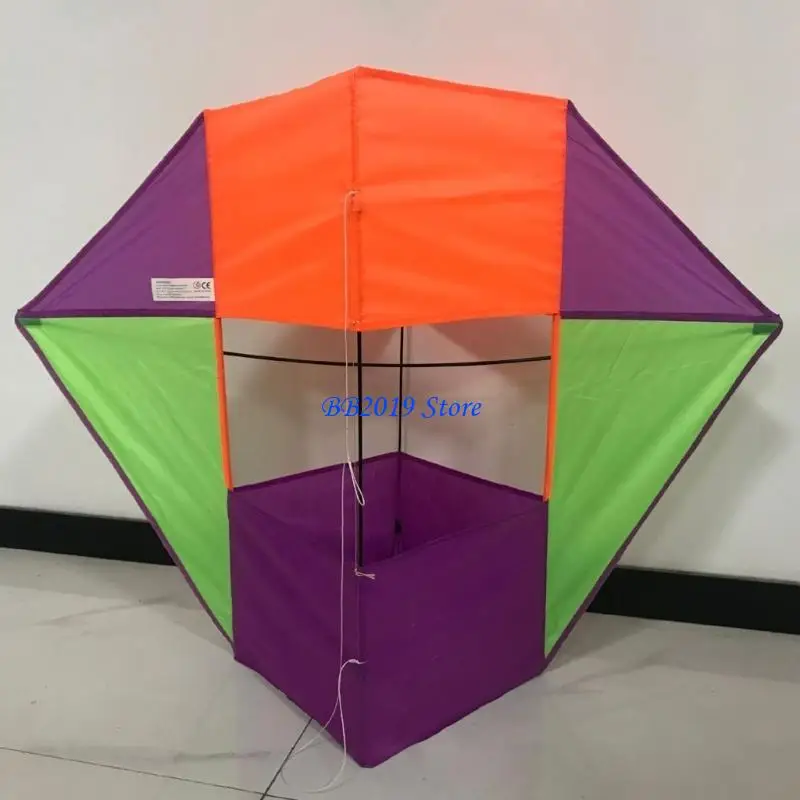 Q0KB Stereo Würfelform Kite Outdoor farbenfrohe Würfelformform Stereo für Kinderspielzeug