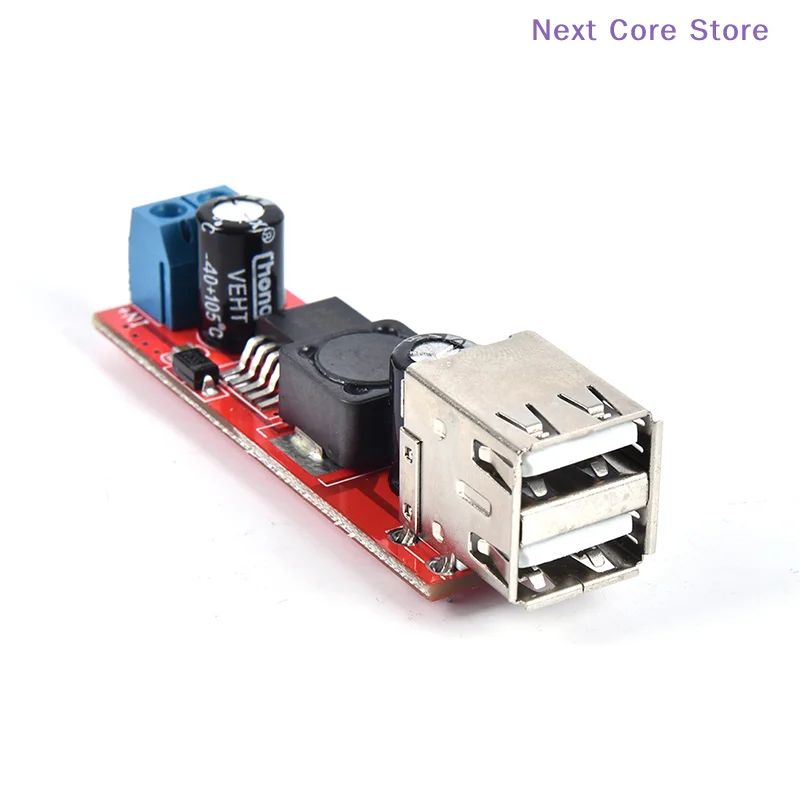 [NC]DC 6V-40V 12V To 5V 3A Dual USB Charger DC-DC Step-down Converter Module LM2596[NC]