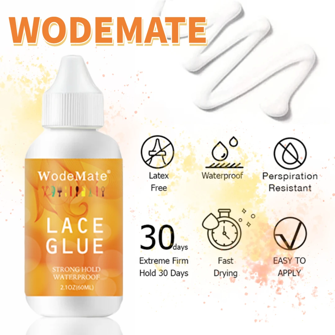 Wodemate cola para lace cola para lace front prova d agua cola lace front peruca dianteira do laço cola à prova dwaterproof água substituição do cabelo adesivo forte fixação colagem de ligação para peruca atacado