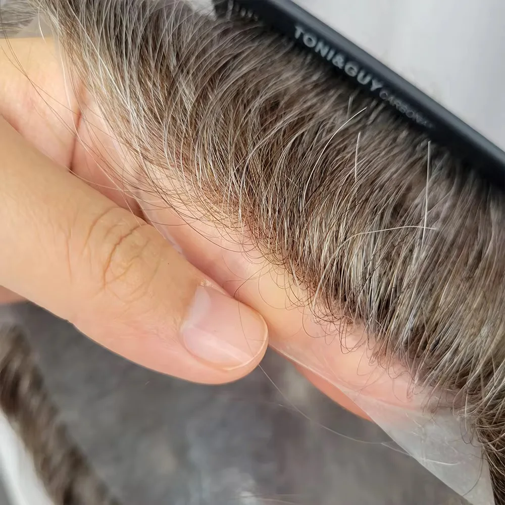 

Прочные парики с V-образной петлей для мужчин, мужской парик 0,02-0,03 мм, ультратонкая полная кожа, искусственная основа, мужской парик для волос # Мужской парик 640, 100% человеческие волосы