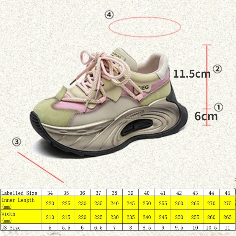 Fujin 6cm platforma na koturnie damskie jesienne grube podeszwy wiosenne damskie buty ze świńskiej skóry syntetyczne grube trampki