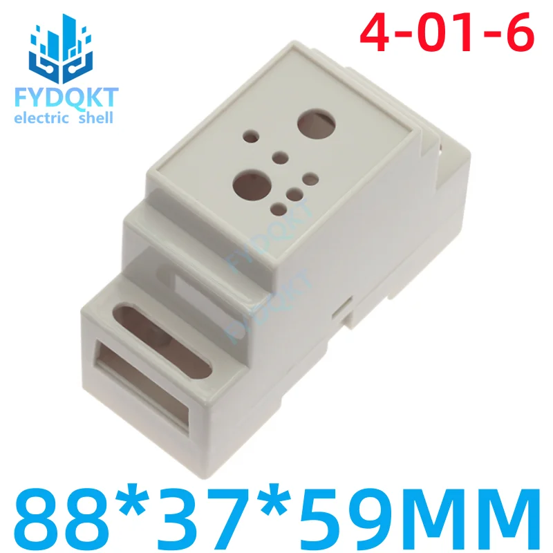 1PC DIN Rail PLC Junction Box Plastic Electronics Shell Project Case 88x37x59mm 35-Rail Mounting Instrument Housing 4-01-6