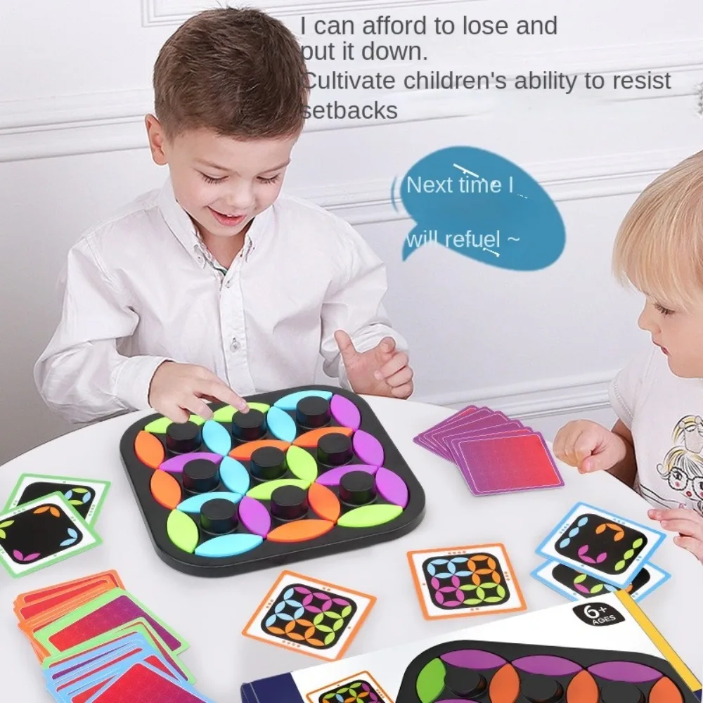 New Table Games Rotating Puzzle Logical Thinking Brain Teasers Board Game Tangram Educational Toys for Kids