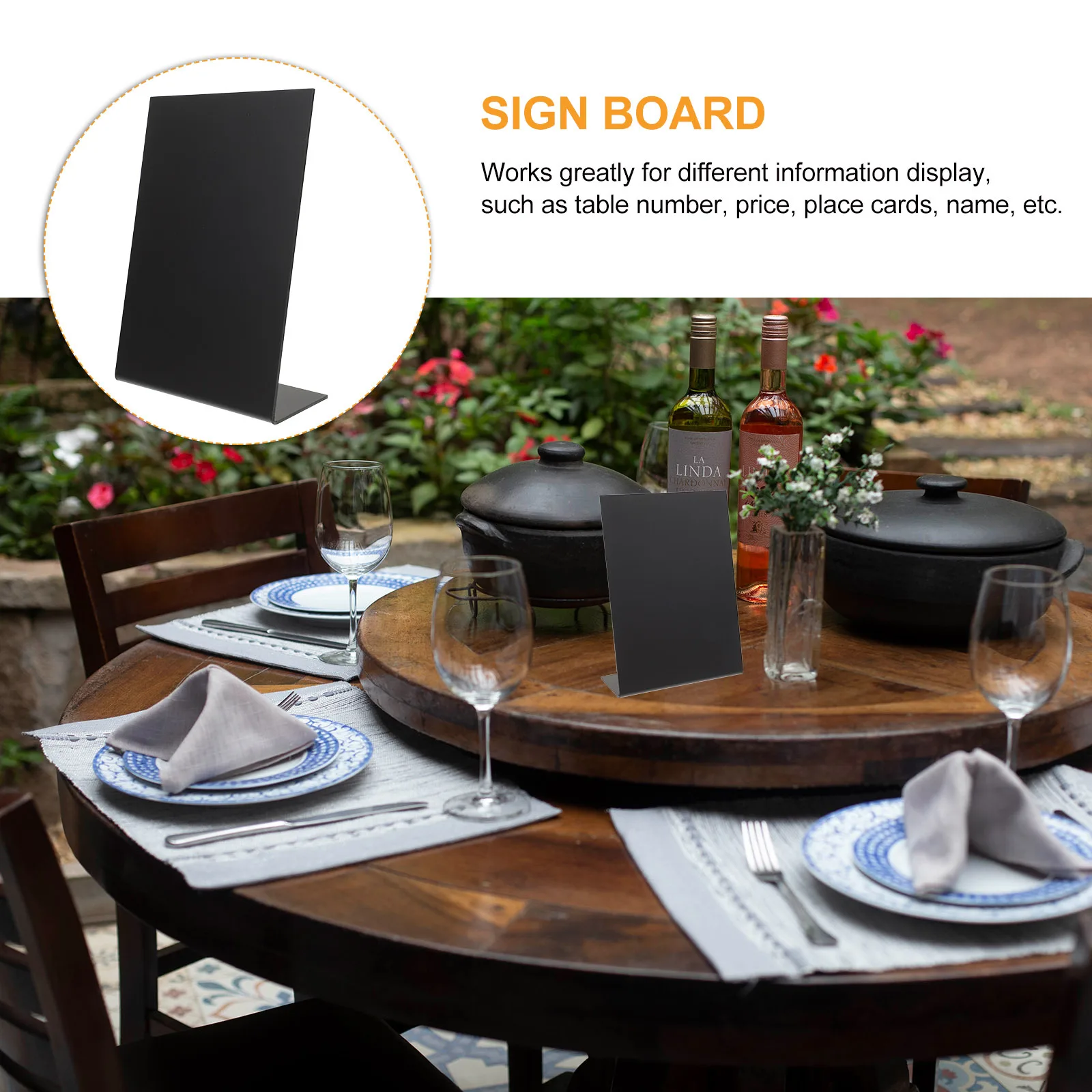 Acrylic Chalkboard Sign Desktop Message Board Table Number Price Display for Shop Cafe Home Acrylic Sign Blank