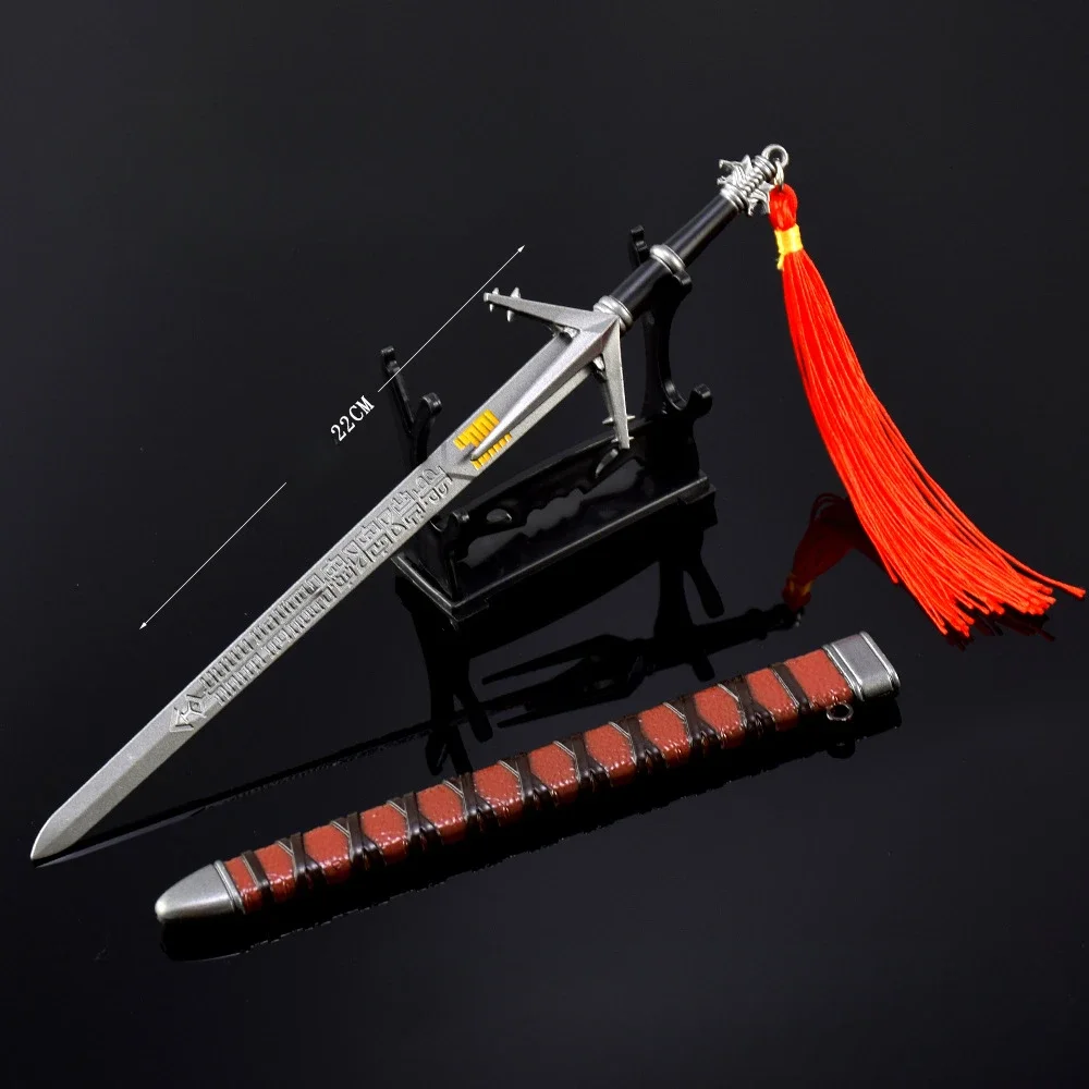 22 ซม./8.66in Geralt ดาบอาวุธ TW3 เกมอุปกรณ์ต่อพ่วง Lake ผู้หญิง Wild Hunt ดาบคอสเพลย์ Props สําหรับ Boy สะสมของขวัญ