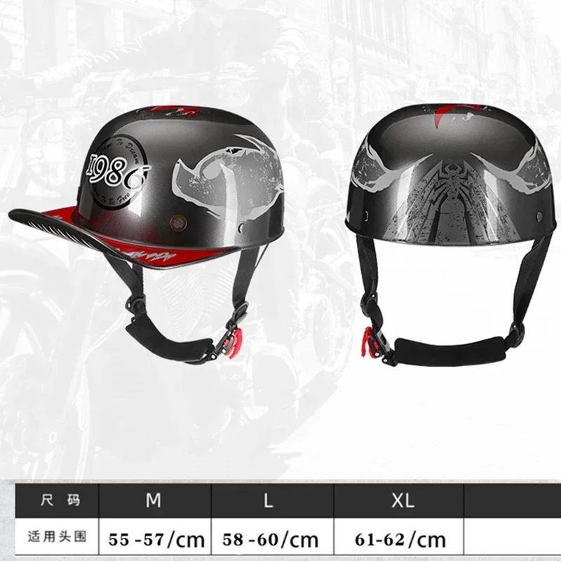 2022 Motorcycle Venom Helmet Retro Baseball Cap Motorcycle Baseball Cap Accessories Vitange Duck Helmet Dot Casco Moto Motorbike