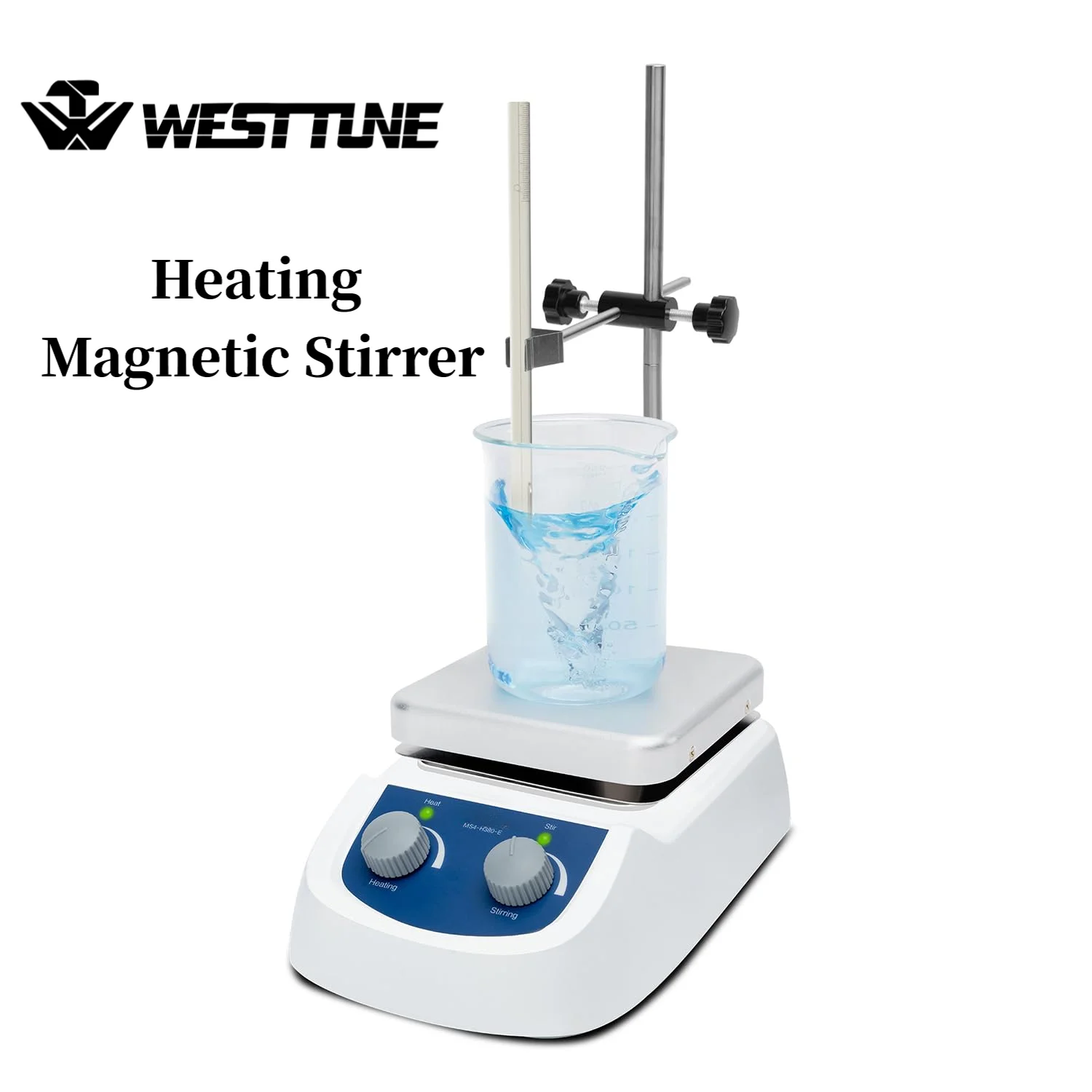 WESTTUNE Magnetic Hotplate Stirrer High Temp 380℃ Adjustable Speed 2000RPM Large 5L waterproof for Lab Heating Mixing Equipment