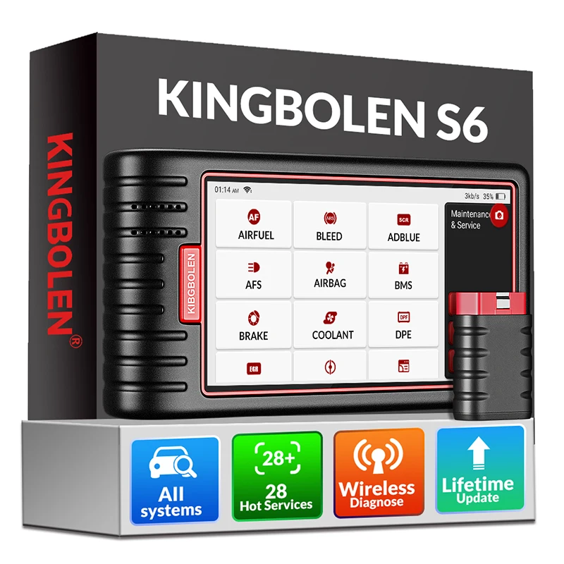 

KBL S6 Professional Automotive Scanner 2 Car Diagnostic Tool With 28 Hot Reset Service