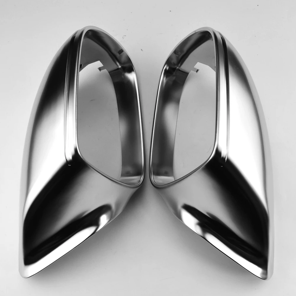 

2x Matte Chrome Silver Rearview Side Mirror Trim Cover Cap Shell Housing For Audi Q5 2009-2016 Q7 2010-2015