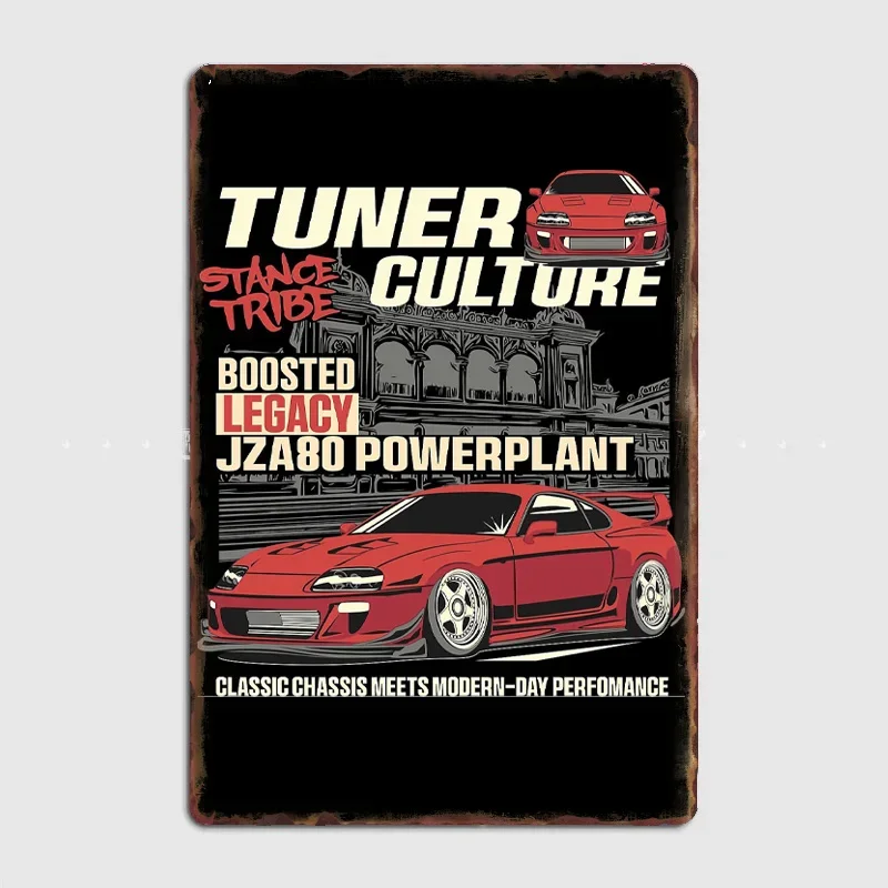 

Classic Sport Car Supra 2jz Retro Posters Metal Poster Pub Sign Garage Club Bar Indoor Wall Room Decoration Home Decor