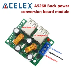 4 Four USB Port A5268 Step Down Power Supply Converter Board Module DC 12V 24V 40V to 5V 5A For MP3/MP4 Phone Car Equipment