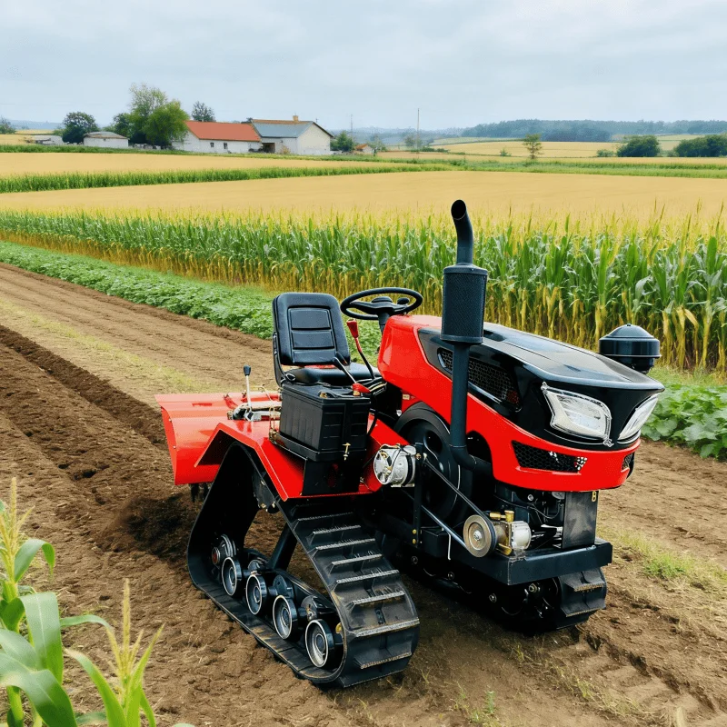 

Customized Multi-Purpose 35HP Crawler Farming Tractor Small Rotary Tiller with Attachments