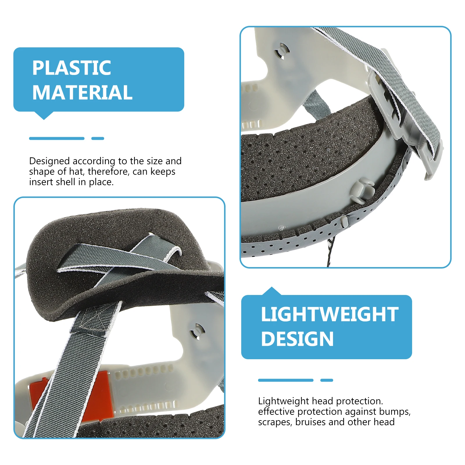 

2pcs Safety Liner Lightweight Bump Caps Insert Liners for Hardhat Universal Accessories Protection Ventilation Design