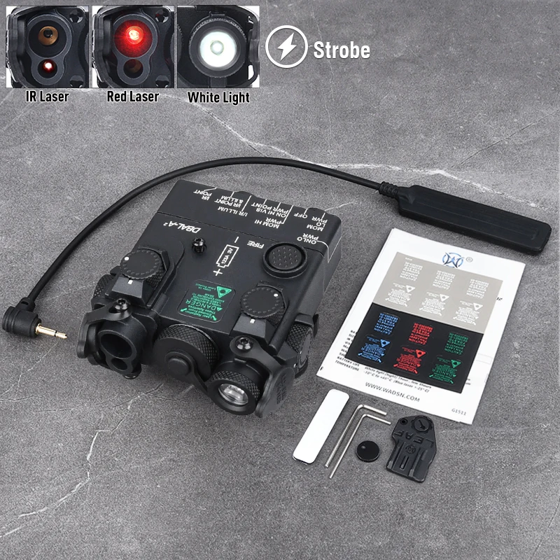 WADSN Nylon DBAL A2 Vollfunktion Rot Grün Blau IR Laserlicht Weiße LED-Taschenlampe M300A Strahler Dual Switch Dbal a2 Softair 9