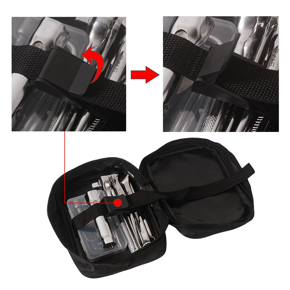 

Universal Off-road Motorcycle Tool Bag Pouch Black For Honda XR CR XL For Yamaha Rear Fender Mudguard Toolkit Pack Storage Bags