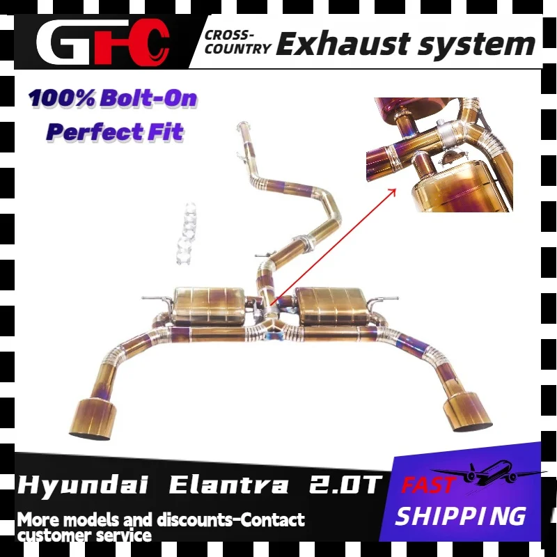 

Titanium Alloy High Performance Catback Exhaust System | OEM Valve Control | Fit For 2022-2025 Hyundai Elantra N i30 Sedan N2.0T
