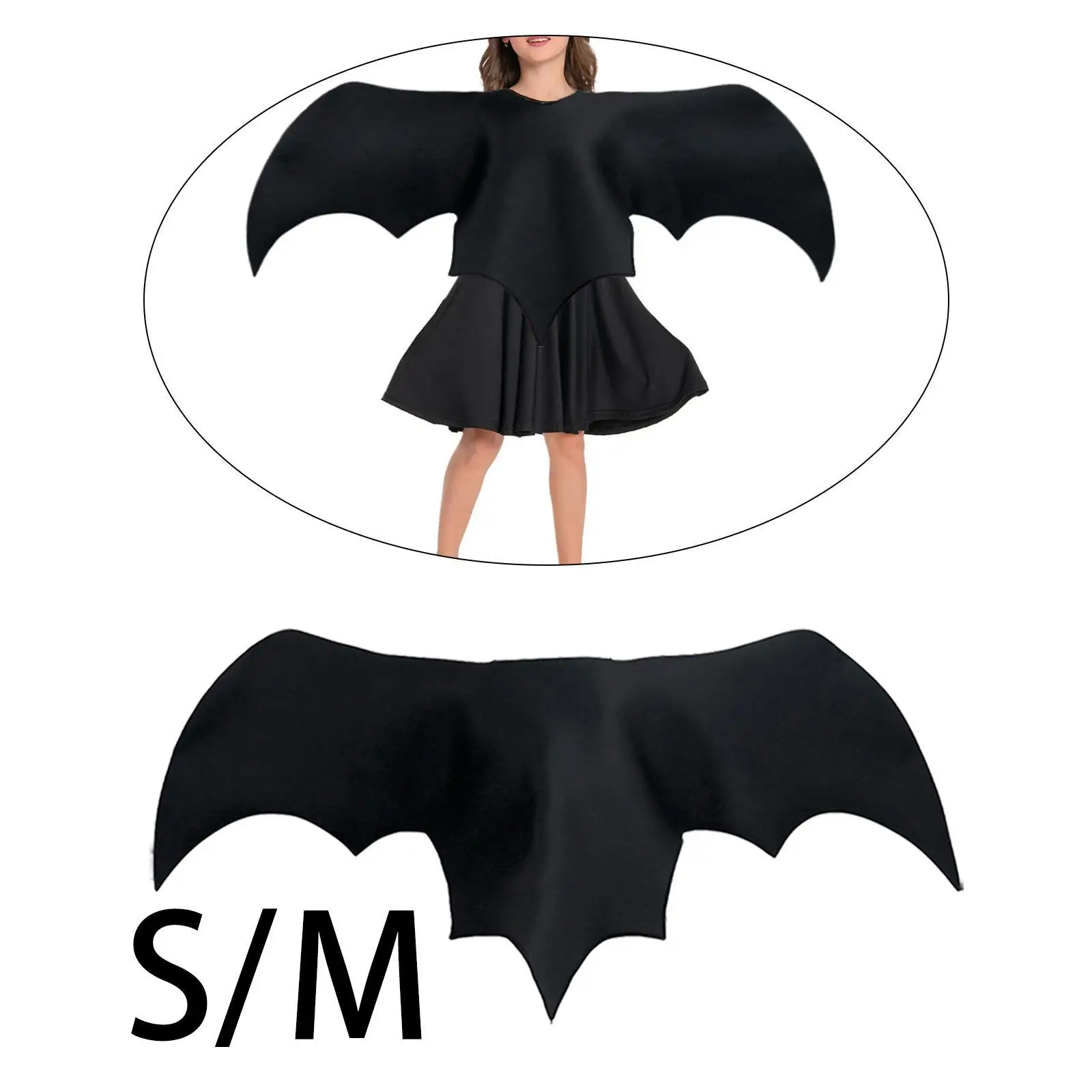 Skrzydła Nietoperza Przebranie Wiedźmy Czarne Skrzydła dla Kobiet Mężczyzn Dzieci Karnawał