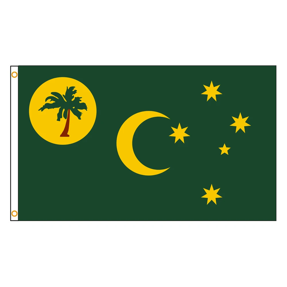 3x5 Ft Cocos Keeling Islands Flag Vivid Color and Fade proof Canvas Flags of Australia Polyester with Brass Grommets 3 X 5 Ft