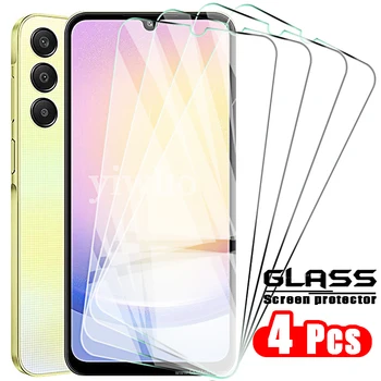 4pcs Tempered Glass for Samsung A25 A15 A05S A54 A34 A24 A04S A73 A53 A33 5G A13 4G on Galaxy Screen Protectors Protective Film