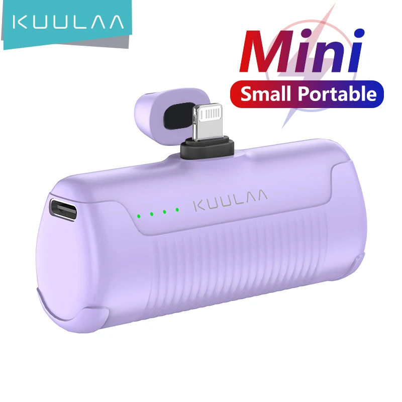 KUULAA Mini Power Bank 4500mAh PowerBank Portable Charger For iPhone 15 14 13 12 Pro Max Externe Batterie For Samsung/Xiaomi