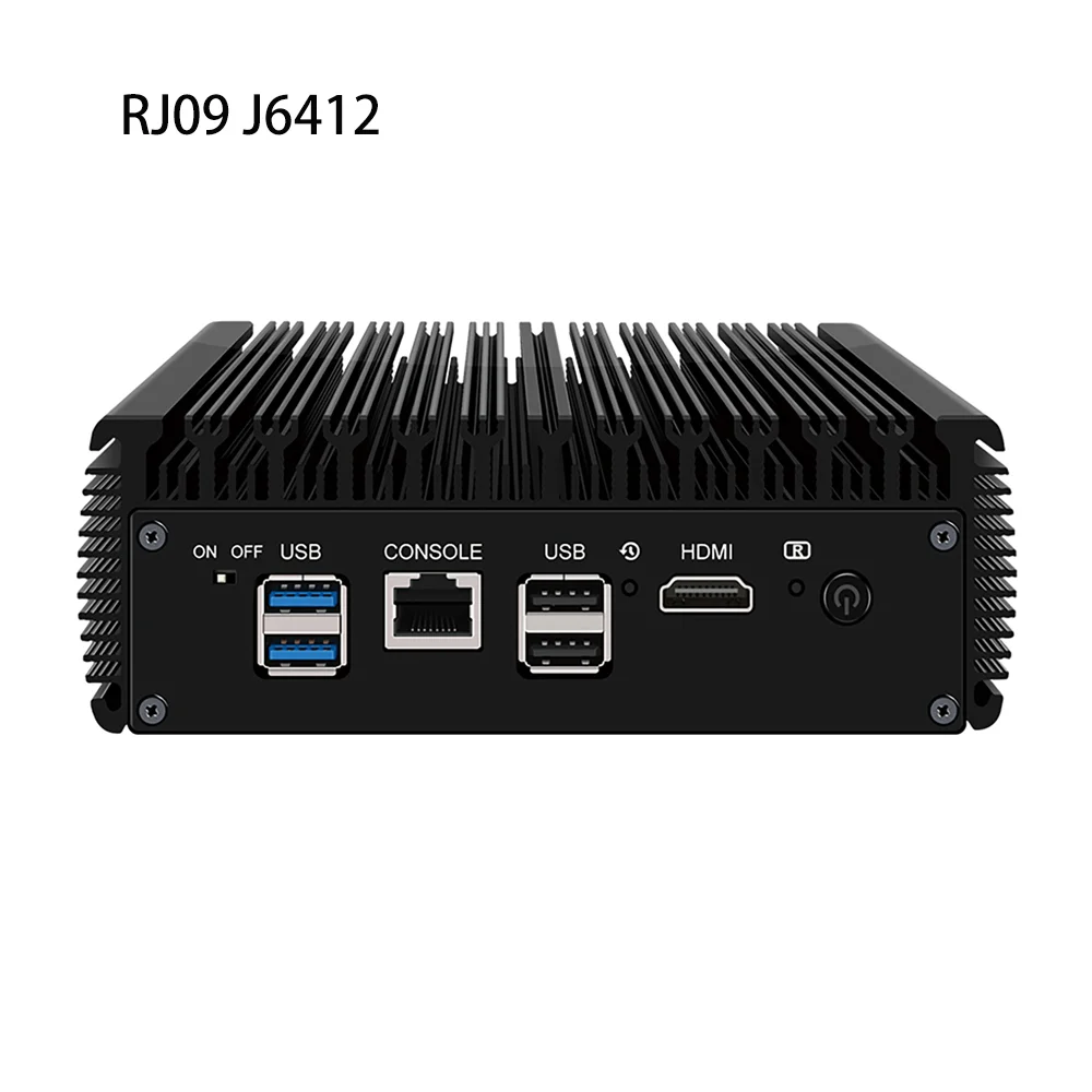 Микро брандмауэр, мини-ПК, HUNSN RJ09,Intel J6412/J6413,OPNsense, роутер ПК, AES-NI, 6xintel 2,5 GbE I226-V LAN,DP,HD, слот для SIM-карты