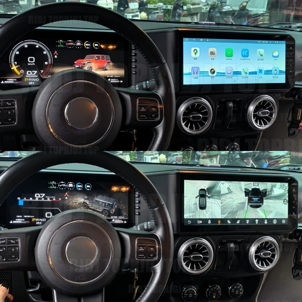 For Jeep Wrangler 2010~2017 Android 13 Auto Multimedia Car Radio Car GPS Navigation Audio Stereo Head Unit Smart Screen Carplay