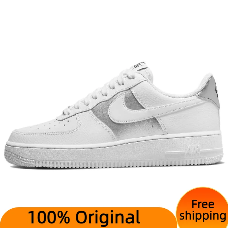 

Женские белые металлические серебристые Nike Air Force 1 Low '07 2022