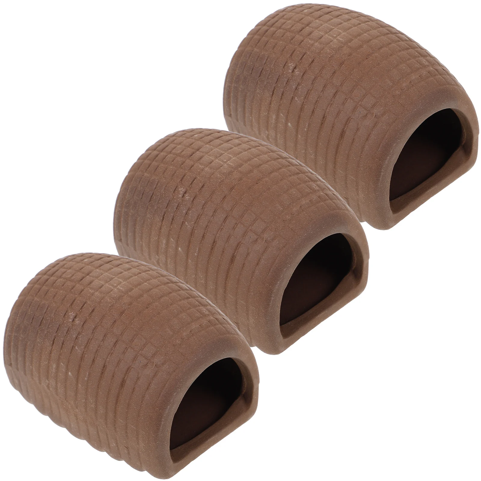 

3pcs Ceramic Shrimp Shelter Fish Tank Decor Aquarium Hideout For Betta Shrimp Reptile Natural Landscape Ornament